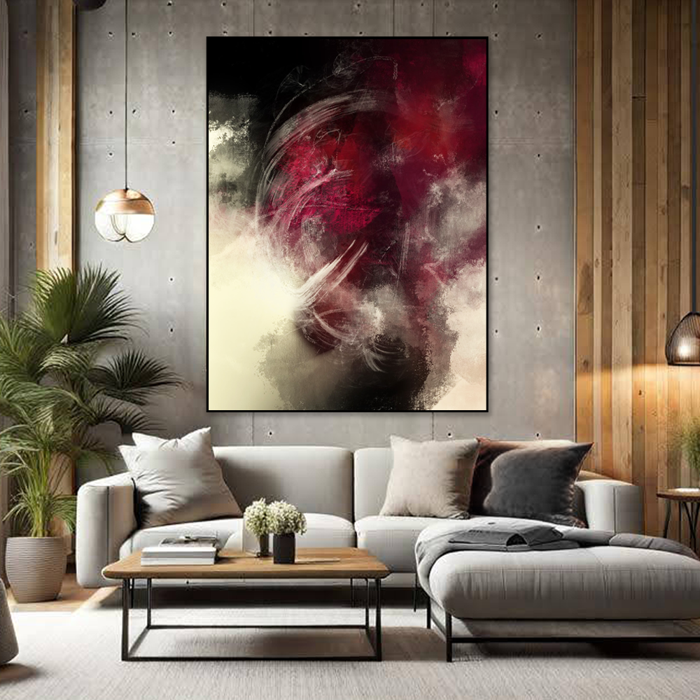Luxury abstract painting with dreamy cosmic textures | interior room painting designs | minimalism ideas