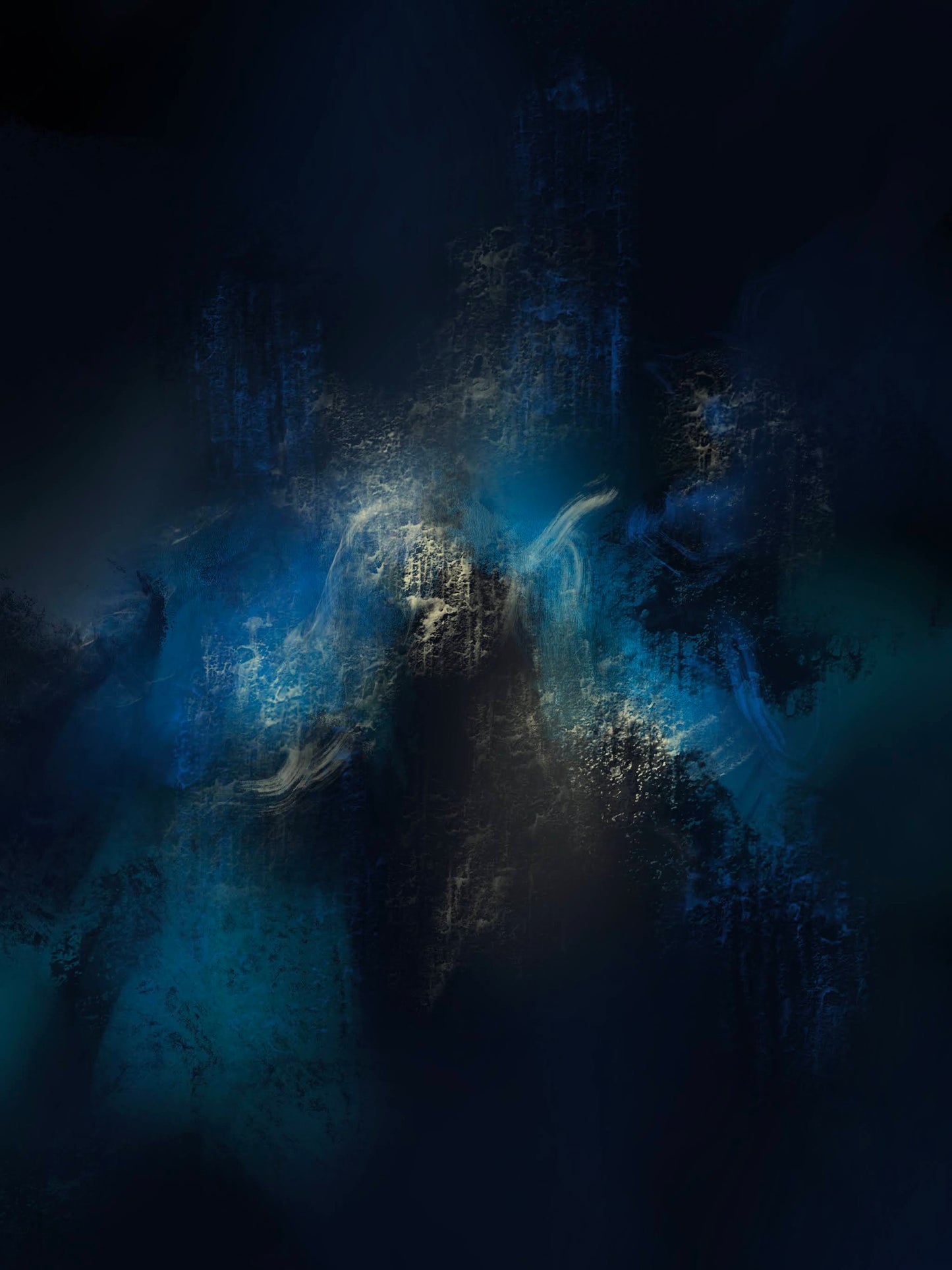 Luxury abstract painting with dreamy cosmic textures