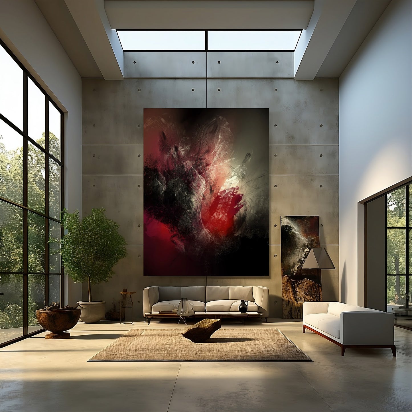 Luxury abstract painting with dreamy cosmic textures | home interior prints | contemporary industrial interior design