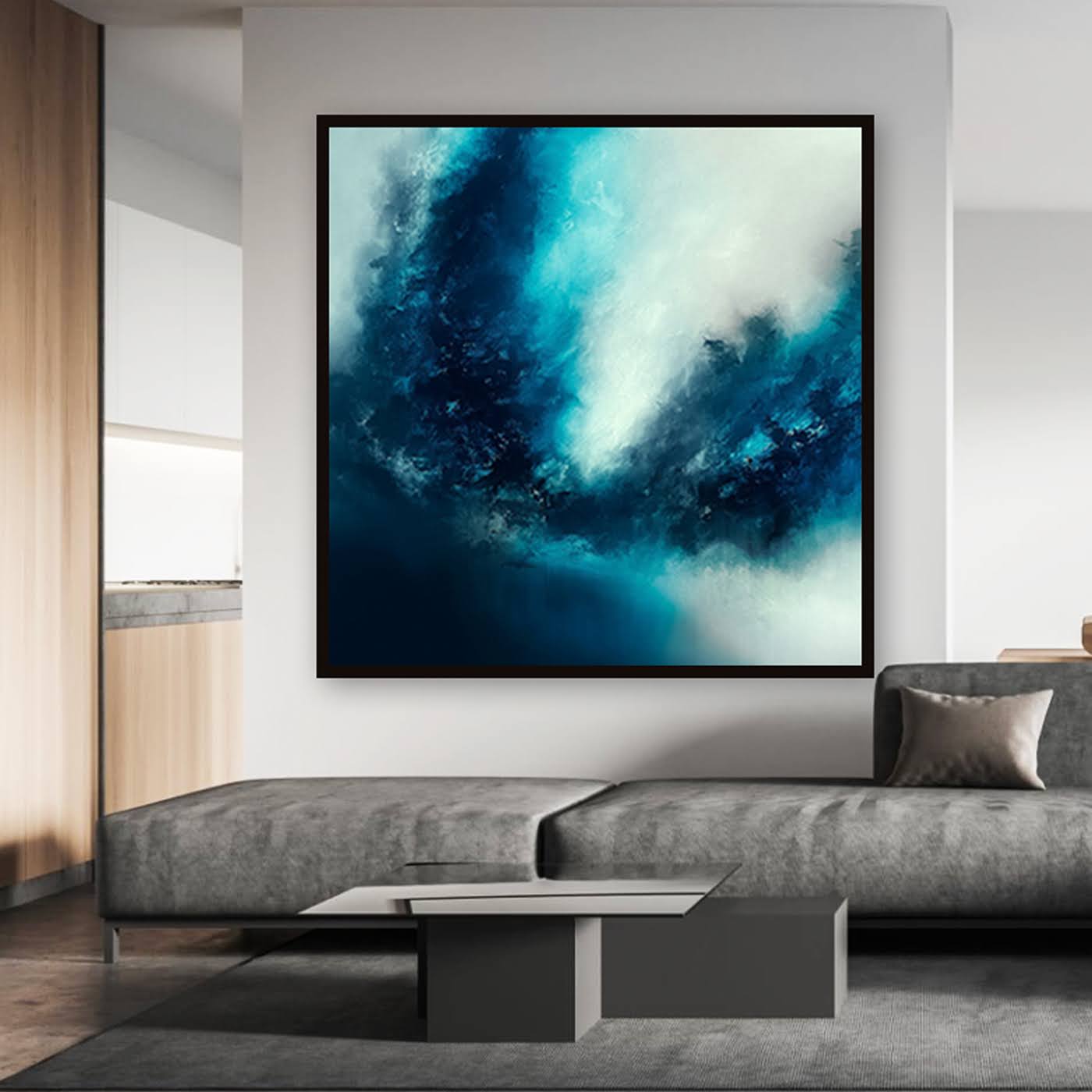 Modern abstract wall art for living room