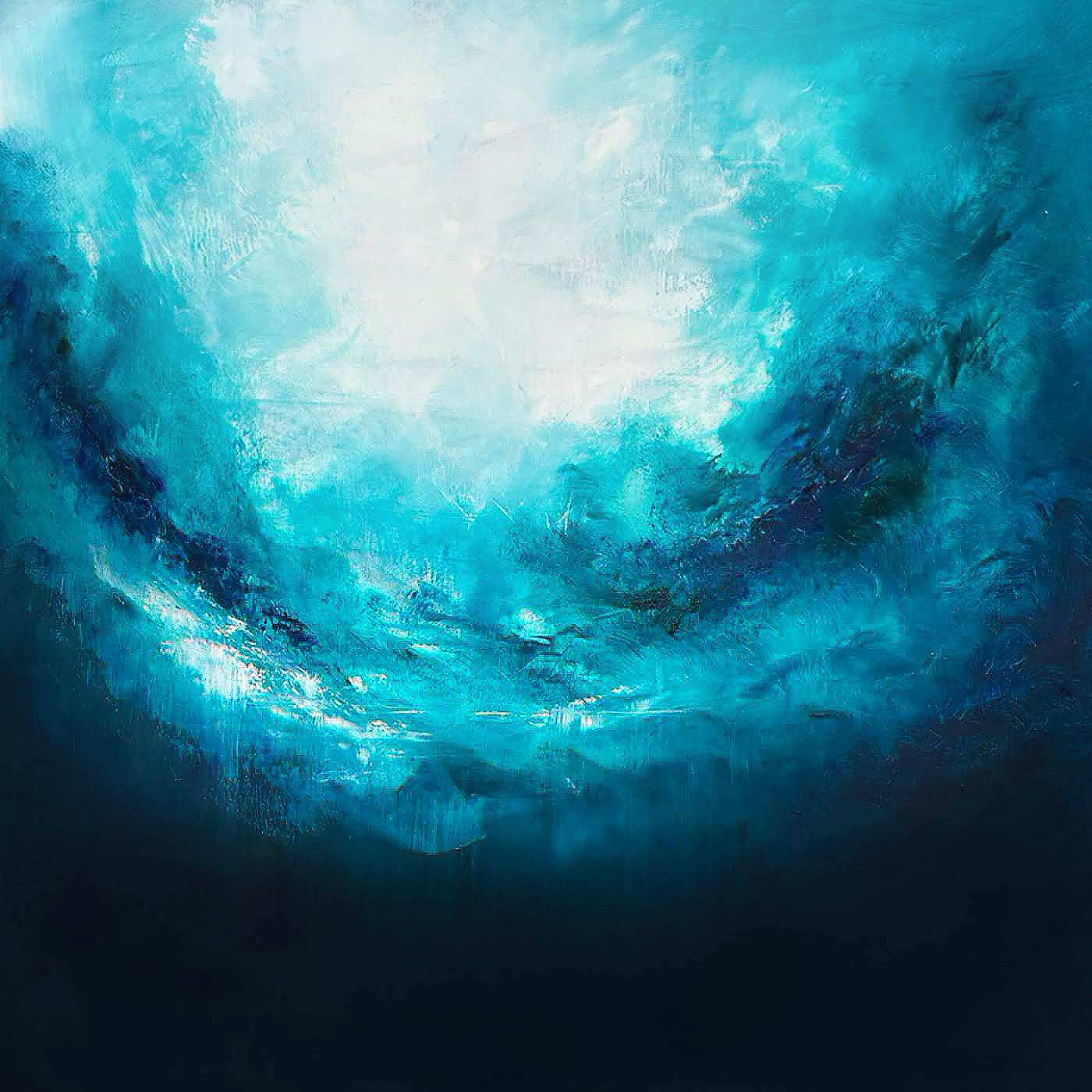 Underwater landscape painting