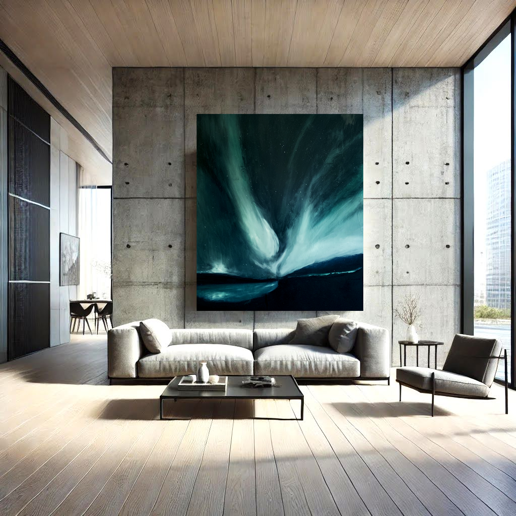 contemporary industrial interior design art | the aurora lights